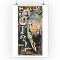 Nova velika emisija Reilly & Wood - The Vaidis Twin sestre Vintage poster SAD