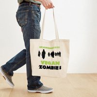 Cafepress - Veganski zombiji torba - prirodna platna torba, Torba za trke