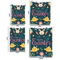 DiCasser Easter Flannel Fleece bacajte pokrivač sa jastučnice opružnim zečevima i prekrivačima cvijeća