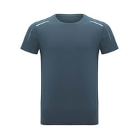 Muška majica Ljetna prozračna brzina čvrsta boja Sports Casual CrewNeck Muška majica za kratku rukavu