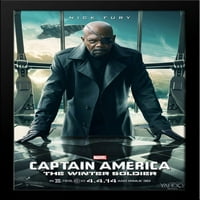 Kapetan Amerika: Zimski vojnik Veliki crni drvo uokviren filmski poster Art Print