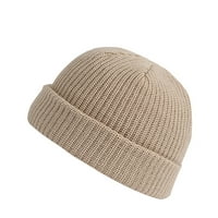 Unise moda toplo zimske ležerne pletene šešire pune boje Sve utakmice Debeli šešir ludi head šešir Poznati