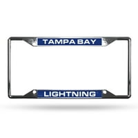Tampa Bay Lightning Sparo Chrome Licencne ploče okvir sa laserskim umetcima - bez veličine