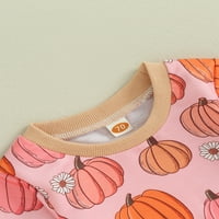 Toddler Baby Girl Halloween outfit cvijet bundeve print duksere hlače pada odjeću