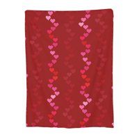 Crveno srce romantične uzorak baca pokrivač, super mekane pokrivače flanela protiv pljuštanjaka, 60