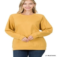 Zenana Women & Plus osnovni dugi rukav okrugli vrat Raglan pulover Dukseri