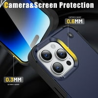 za iPhone Pro CASE, luksuzni anti-pad udarni hibridni vojni poklopac sa ugrađenim Kickstandom