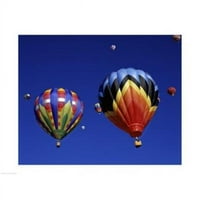 Pogled sa niskim kutom balona za vruće zrake Rising Albuquerque International Balloon Fiesta Albuquerque New Mexico USA - 18- poster Print