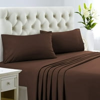 Broj nit egipatski pamučni četverodni lim za krevet postavljen duboka džepna veličina puna XL boja