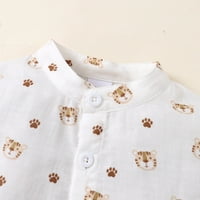 KUCNUZKI MESECT BOY BOY ljetne odjeće Kratke hlače Setovi mjeseci kratki rukav Tiger Print stalke košulja