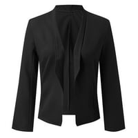Dyfzdhu Blazer jakna za žene plus veličine poslovni casual čvrsti dugi rukav otvoren prednji formalni