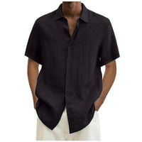 Smihono ponude za muškarce opuštena majica sa čvrstim kratkim rukavima tasteri navratnik pulover bluza
